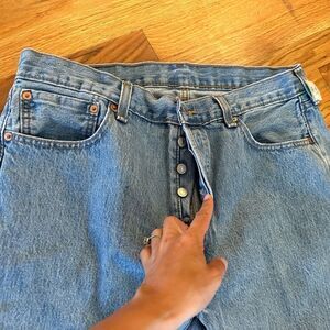 Levi’s vintage 501 button fly jeans. 35x32